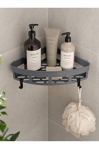 MappleHome Triangular Corner Bathroom Shower Organizer Adhesive Hanging Showe...