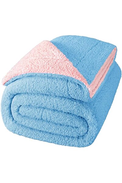 GENERAL Reversible Thick Warm Winter Sherpa Fleece Blanket Soft Plush Fluffy ...