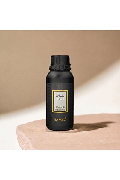 Hamidi White Oud Diffuser Oil 500Ml, Multi Color, L 7.4 x W 7.4 x H 20 cm, Fr...