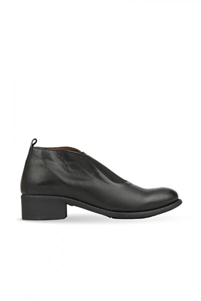 BUENO Black Leather Women's Heeled Boots