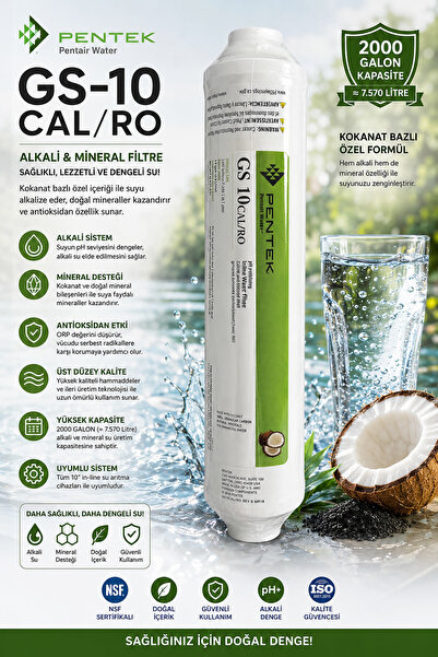 AQUA BELLA Pentek Gs-10 Cal/ro Post Alkali Filtre