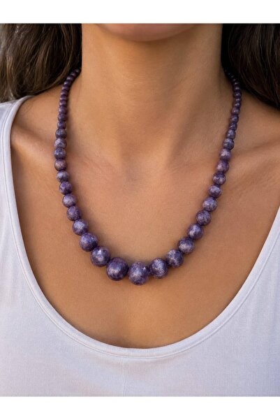 Gönülden Tasarım Bijou Necklaces - Purple - Bead