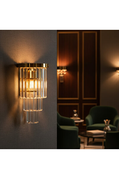 Danube Home Aura Wall Lamp – Crystal And Metal – Chrome – 36 Cm, Indoor Wall ...