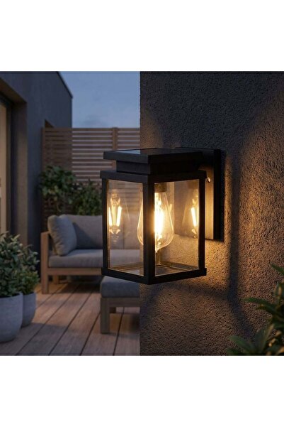 Milano Sunny Solar Wall Light LED 2W Black 1641S, Multi Color, Glass, Alumini...