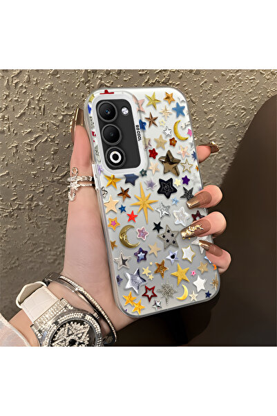 CHICASELUX Oppo A5 4G/5G Uyumlu Fantastik Yıldız Ay Desen Kılıf, Dayanıklı Se...