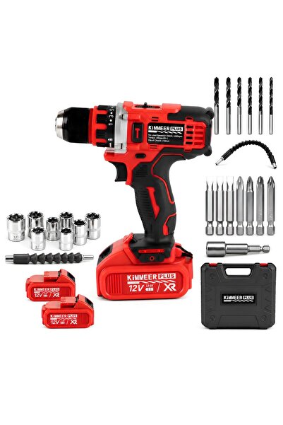 PROHUMMER KM0101K 12V Metal Şanzıman Şarjlı Matkap 24 Parça Set