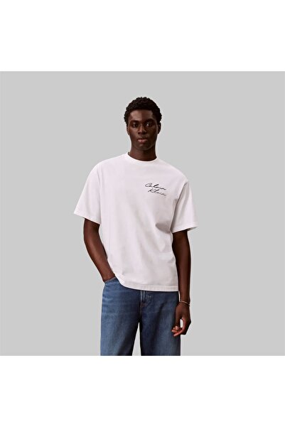 Calvin Klein Μπλουζάκι με λογότυπο σε χαλαρή γραφή XL