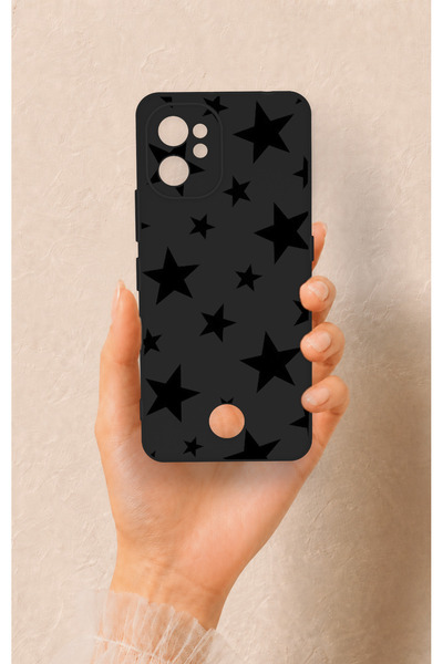 Vip Case Reeder S19 Max Pro Uyumlu Siyah Star Desenli Silikon Kılıf