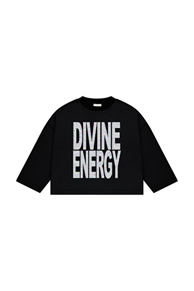 lethestudios Divine Energy Baskılı Uzun Kollu Basic T-Shirt