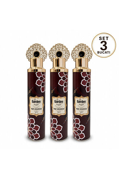 SORA Set of 3 x Garden Premium Oud Oriental Room Freshener Spray, 300 ml