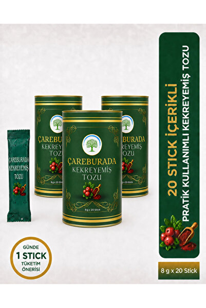 Çare Burada ÇareBurada 3 Adet Kekreyemiş Tozu 8g x 20 Stick