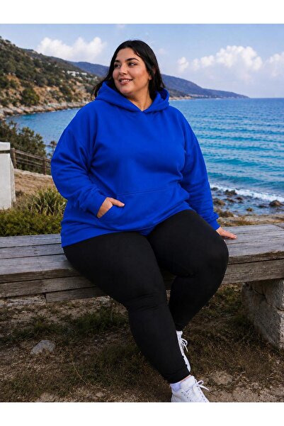 belissia KAPÜŞONLU BATTAL SWEATSHİRT