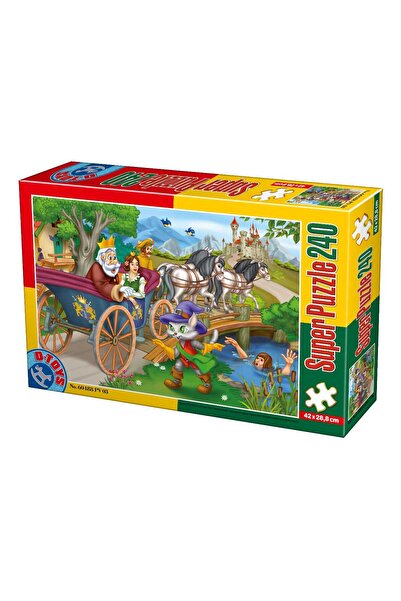 D-Toys Super puzzle Motanul Încălțat – Puzzle 240 piese
