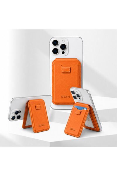 Ryan MagSafe Cüzdan Kartlık Güçlü Manyetik Standlı Telefon Kartlığı iPhone Uy...