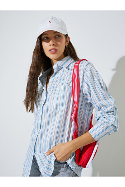 Styli Multi-Color Striped Pocket Detail Regular Fit Shirt