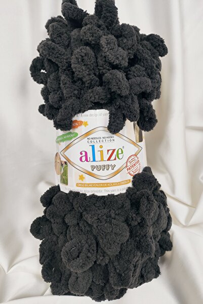 Alize Puffy Black Fir de tricotat manual 100gr. 9mt. (Pachet de 5) - Culoare:...