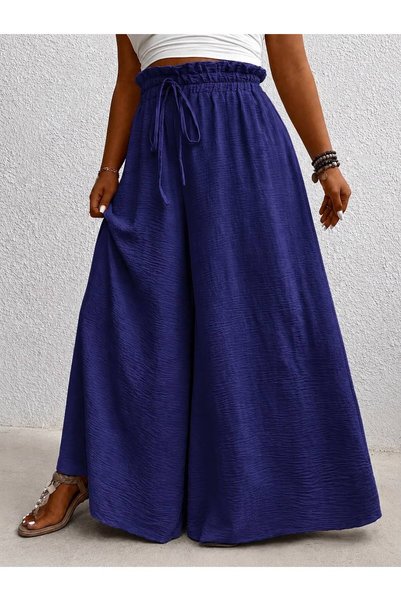 tuzu moda BÜYÜK BEDEN PANTOLON BELİ LASTİKLİ BÜYÜK BEDEN PANTOLON
