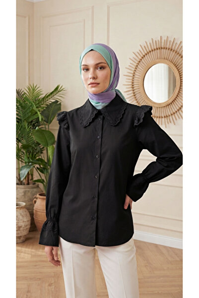 3B Stil Fisto Detailed Oversized Hijab Shirt