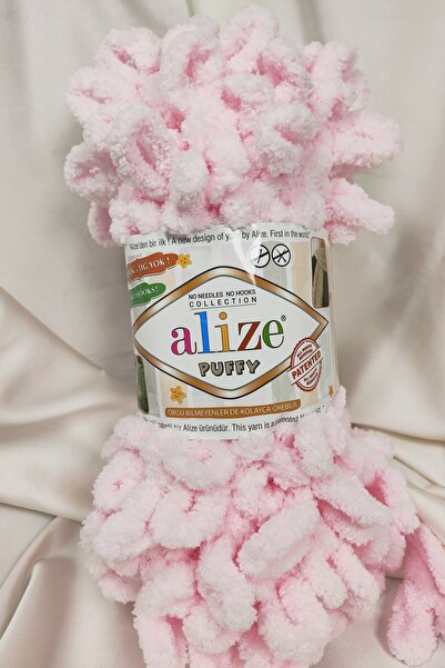 Alize Puffy Bebe Pink Hand Knitting Yarn 100Gr. 9Mt. (Pack of 5) - Color: 31