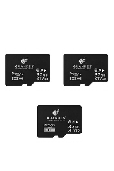 QUANDES Set de 3, QUANDES ®   Card de memorie MicroSDHC Premium, 32GB, Clasa ...