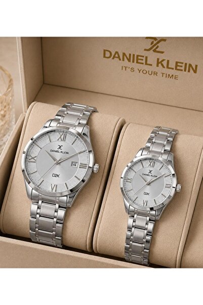 Daniel Klein Steel Strap Calendar Dial 3 Atm 2 Year Warranty Lover's Combinat...