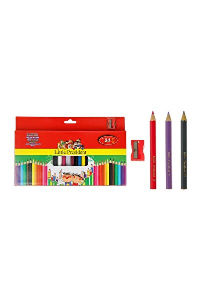 OEM Set creioane pentru schițe și desen, 24 bucăți – culori intense, vârf gros