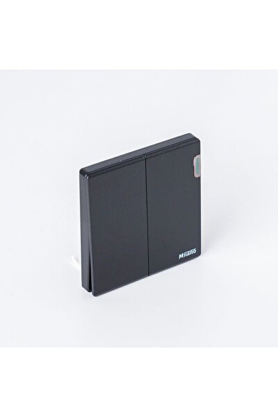 Milano 10A 2G 1W Switch Aura Black, Brushed Black, Phosphor Copper, Switches,...