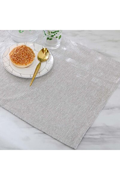 Danube Home Gracie Lurex Woven Placemat 35x45 Cm Beige, 80% Cotton, Placemats...