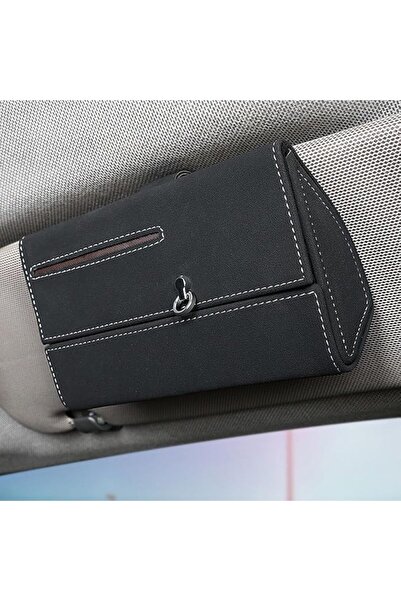 ECVV Car Sunglass Case, Car Visor Sunglasses Holder with Hidden Magnetic Clos...