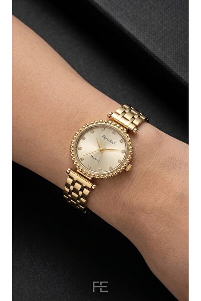 Ferrucci Fc03614M.02 Gold Color Steel Case Women Wrist Watch