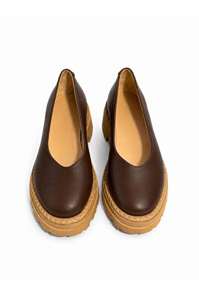 Butik Noble Shoes Genuine Leather Thick Sole Women's Flats