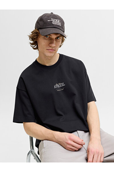 Jack & Jones Black Regular Fit Cotton T-Shirt