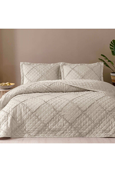 Taç Lavi Double Bedspread Stone