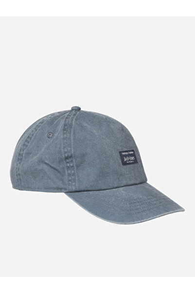 Jack & Jones Grey Badge Detail Cotton Cap