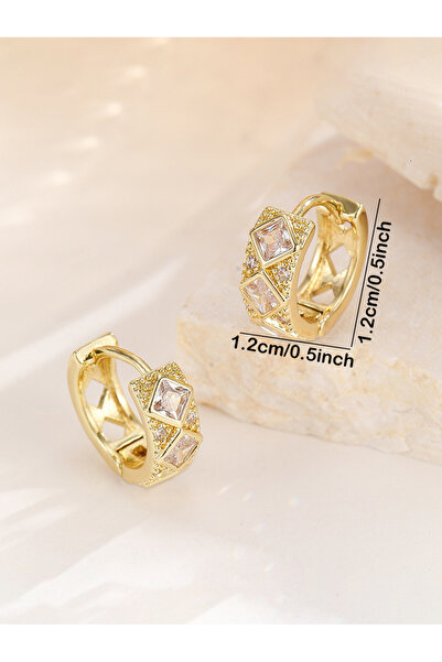 Take Two By Styli Embellished Huggie Earrings