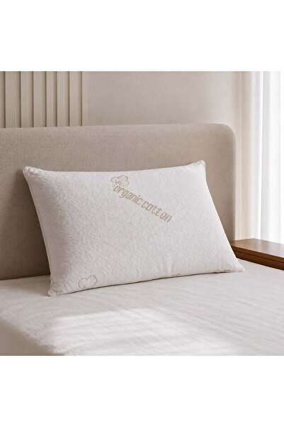 Danube Home Phoenix Medium Microfibre Organic Cotton Pillow - 50x70CM, Beige,...