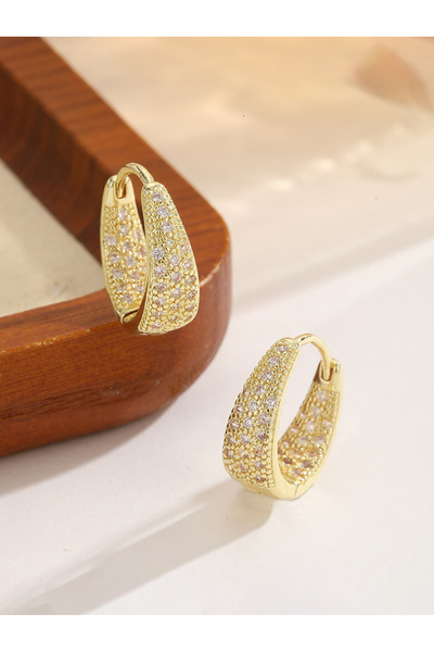 Take Two By Styli Embellished Hoop Earrings