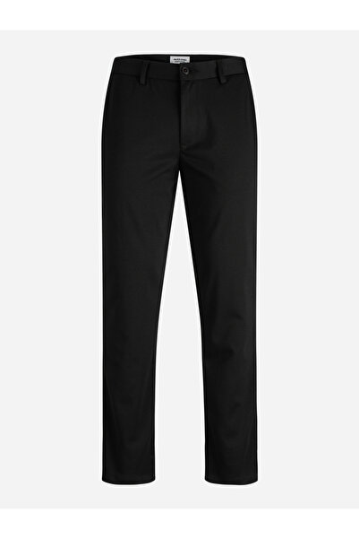 Jack & Jones Black Solid Chino Pants