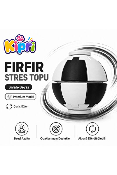 Kipri Spinner Ball Rulmanlı Fırfır Stres Topu Bas-Çevir 3D Baskı Fidget Oyunc...