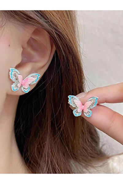 Take Two By Styli Butterfly Stud Earrings