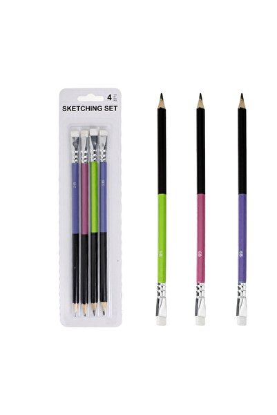 OEM Set creioane pentru schițe și desen, 4 bucăți – schițe