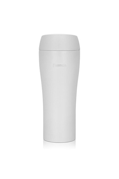 Fissman Double Wall Vacuum Travel Mug - Stainless Steel - White - 420 Ml, Wat...