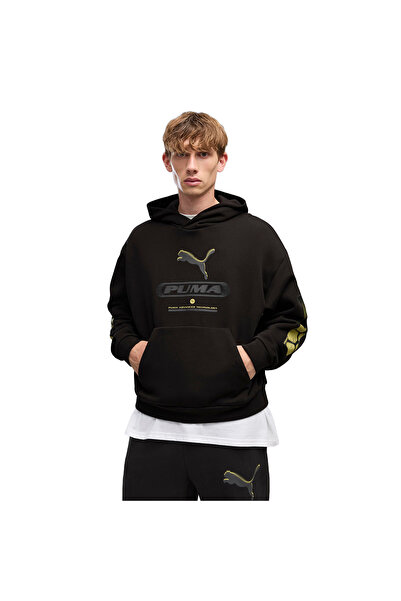 Puma Sport Street Boxy Graphic Erkek Siyah Günlük Stil Sweatshirt 69432201