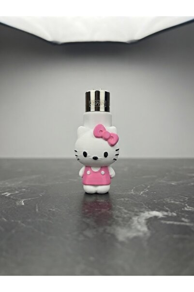 Genel Markalar Hello Kitty Figürlü 3D Baskı Metal Çakmaklı Kılıf