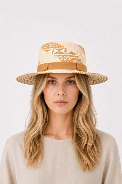 Nordbron Orkney Hasır Şapka Straw Hat Tokalı Yazlık Şapka
