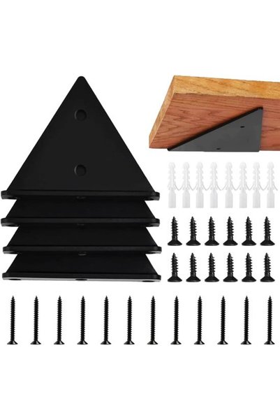 Morvena Picks Suporturi pentru rafturi plutitoare triunghiulare din metal asc...
