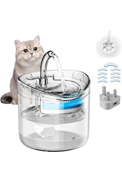 GENERAL Tzowq Cat Water Fountain 2L/67Oz Automatic Pet Water Dispenser Cat Wa...