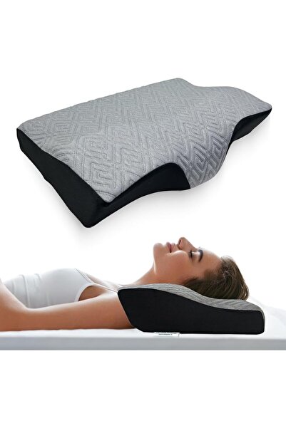 Sleepsia Memory Foam Pillow with an Oceanic Design for Cervical Support, Used...