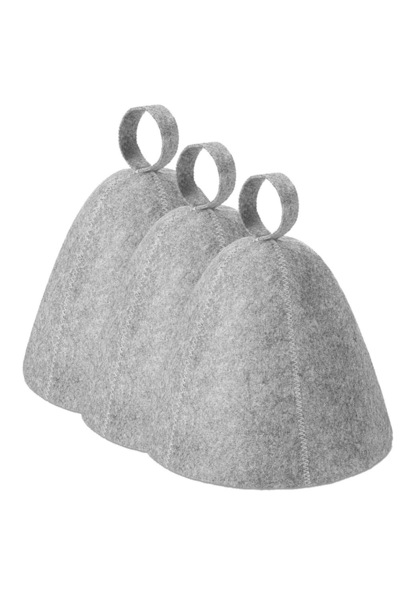 Morvena Picks 3 pălării de saună din pâslă, gri elegante și simple, pălării a...