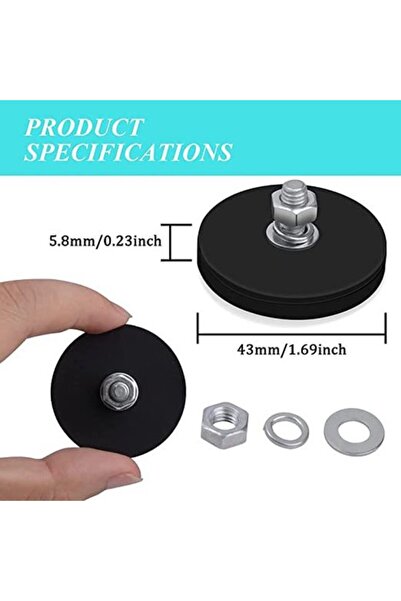 Morvena Picks Suport de disc magnetic acoperit din 2 piese, magnet cu capac, ...